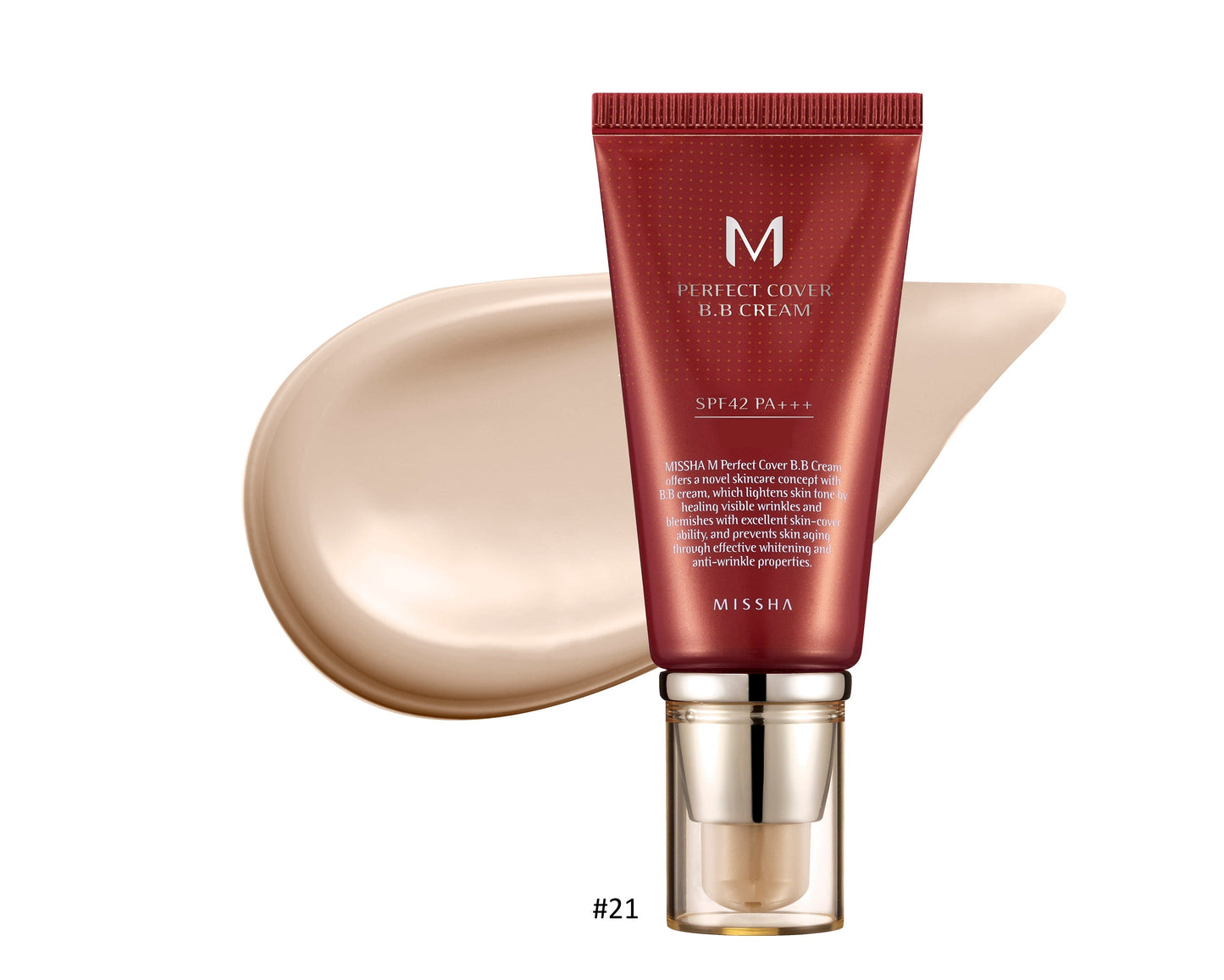 MISSHA - M Perfect Cover BB Cream No.21 Light Beige SPF42 / PA +++ 50ml