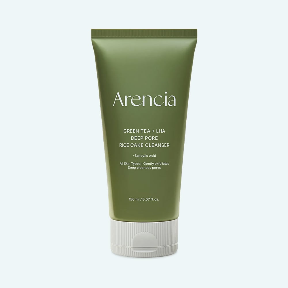 Arencia Green Tea + LHA Deep Pore Rice Cake Cleanser 150 g