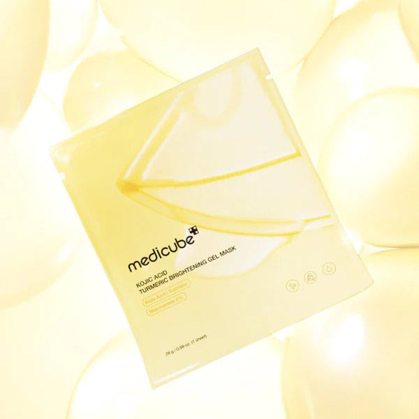 Maschera in gel illuminante Medicube con acido cogico e curcuma 28 g x 4 pezzi