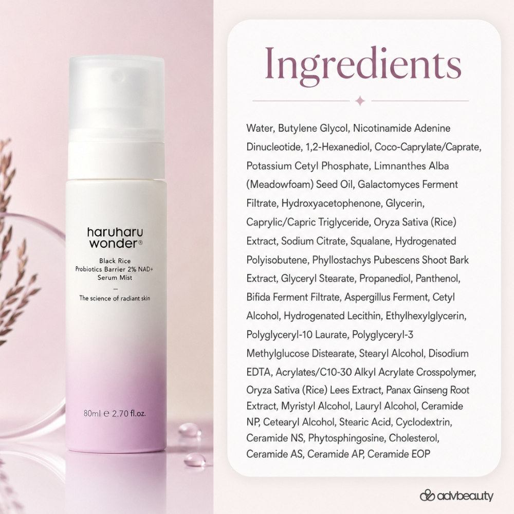 Haruharu Wonder Black Rice Probiotics Barrier NAD+ Serum Mist - view 2