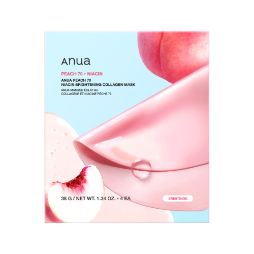 Anua Peach 70 Niacin Brightening Collagen Mask 4 pcs