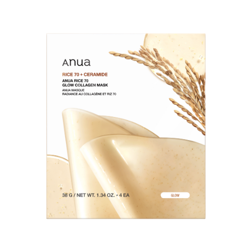 Anua Rice 70 Glow Collagen Mask 4ea