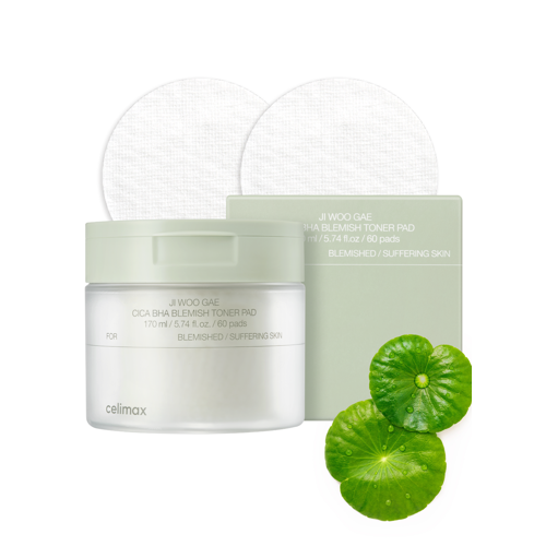 Celimax Ji Woo Gae CICA BHA Blemish Toner Pad