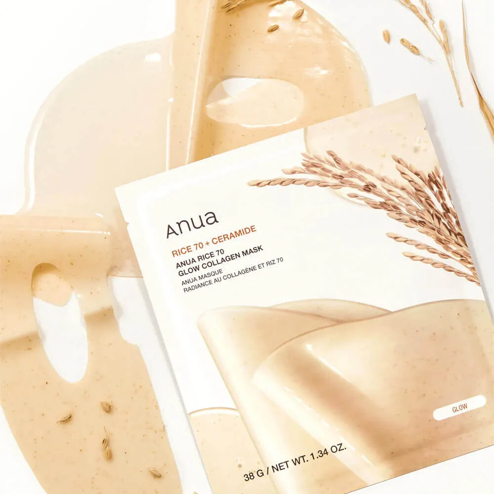 Anua Rice 70 Glow Collagen Mask
