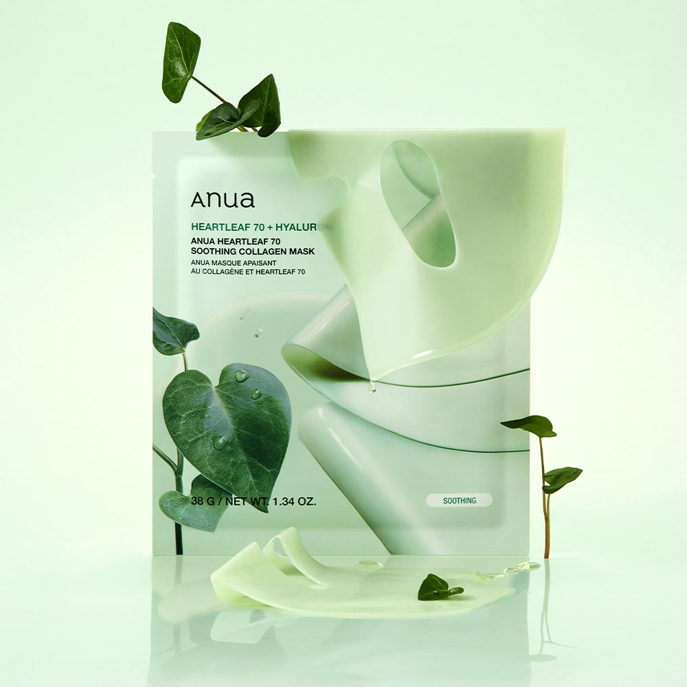 Anua Heartleaf 70 Soothing Collagen Mask 4EA