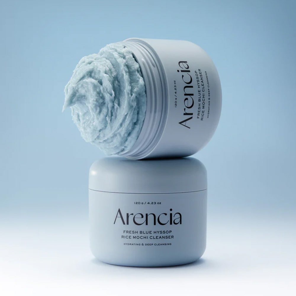 Arencia Fresh Blue Hyssop Rice Mochi Cleanser 120g