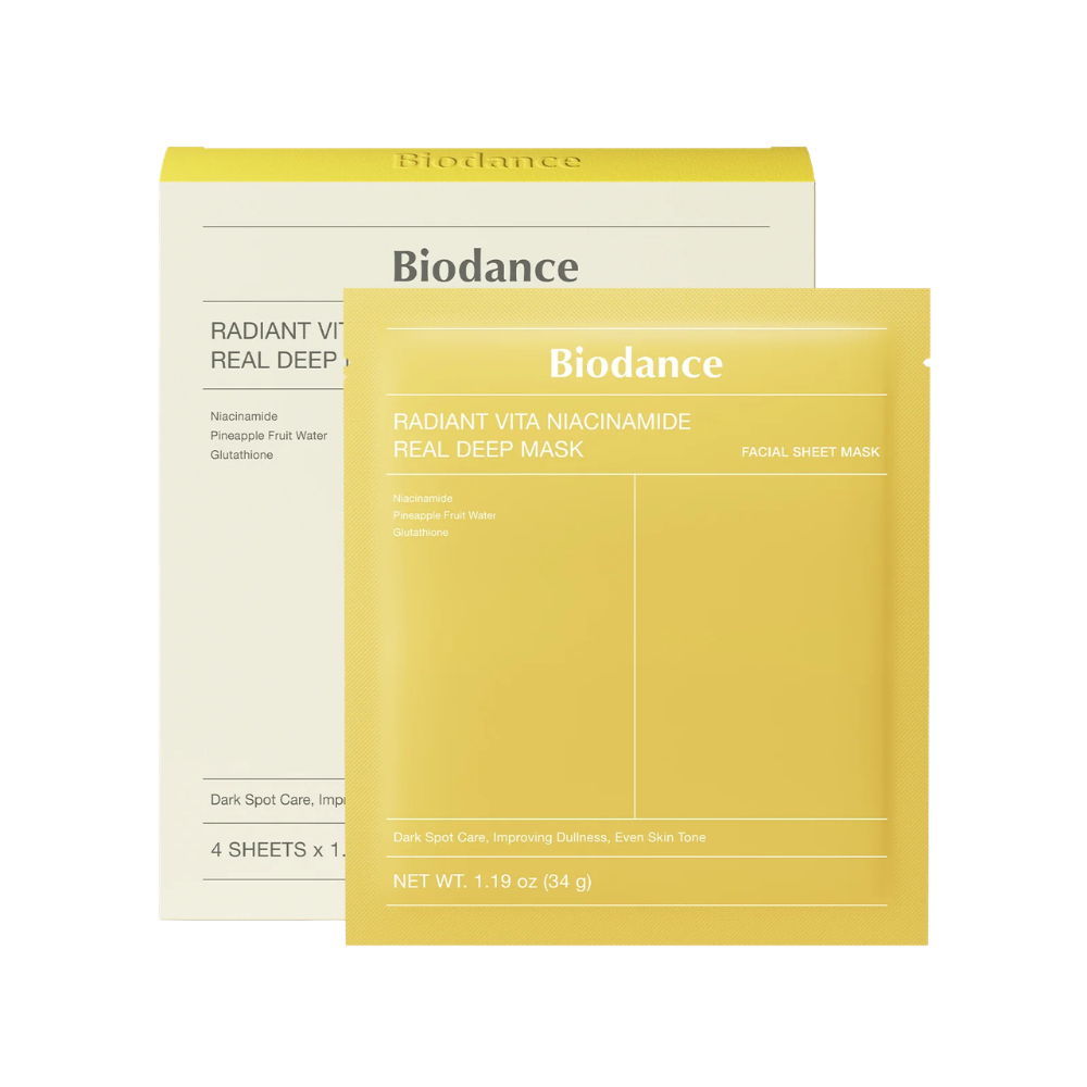Biodance Radiant Vita Niacinamide Real Deep Mask 1box 4 pcs