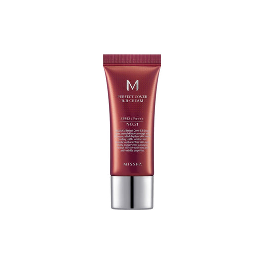 MISSHA - M Perfect Cover BB Cream No.21 Light Beige SPF42 / PA +++ 20ml